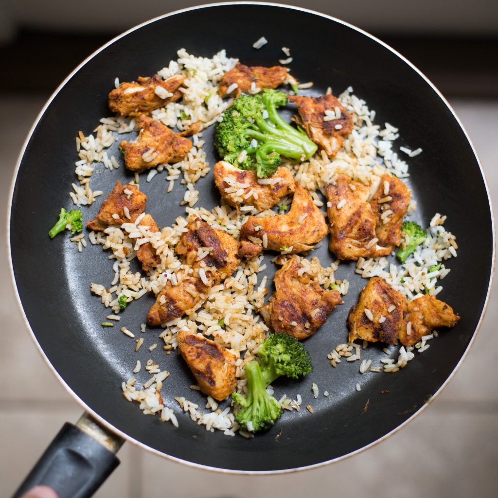 Chicken and broccoli stir fry leftovers. Tips for healthy eating on a budget.