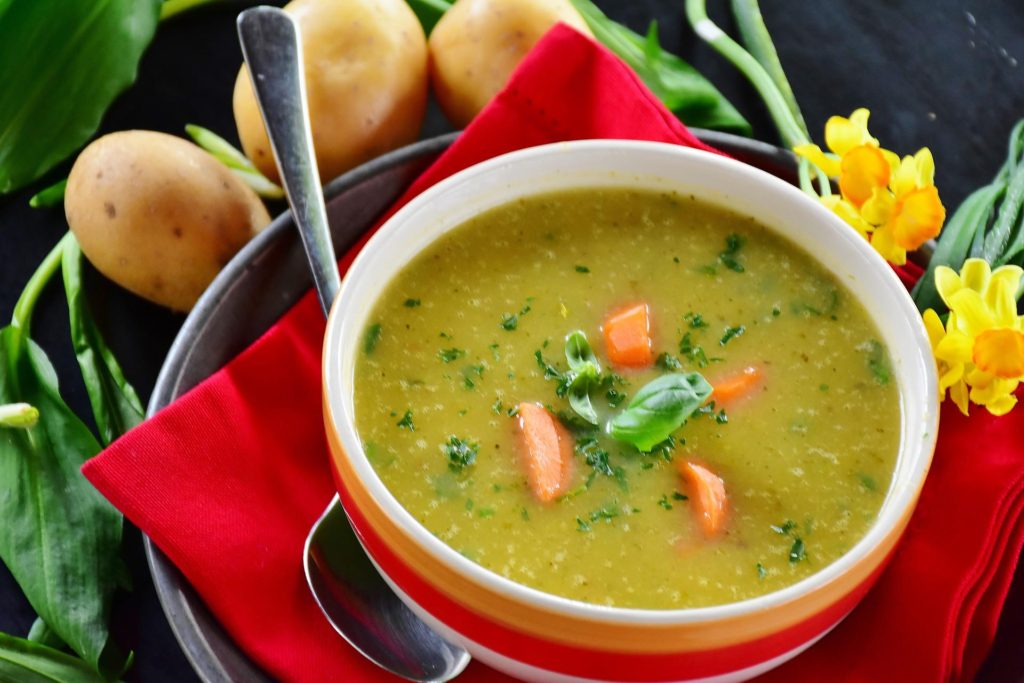 Potato soup. Quick healthy lunch with leftovers. 