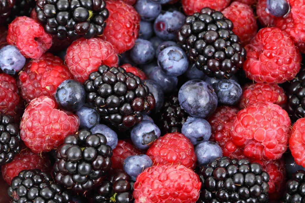 Berries are summertime fruits.